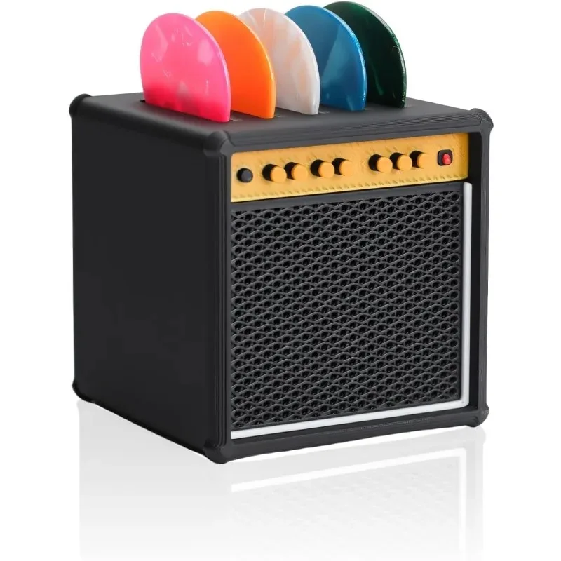 Guitar Pick Holder/3D Printed Large-Capacity Portable Amp Shape Guitar Pick Holder W/5 Slots/for Guitar Accessories