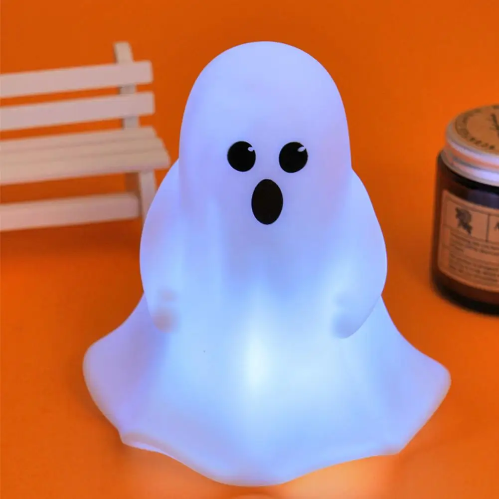 Gruselige Wohnkultur Halloween Herzstück gruselige Geister Statue führte Nacht lampe für Halloween Dekor weiches Glühen flimmer frei