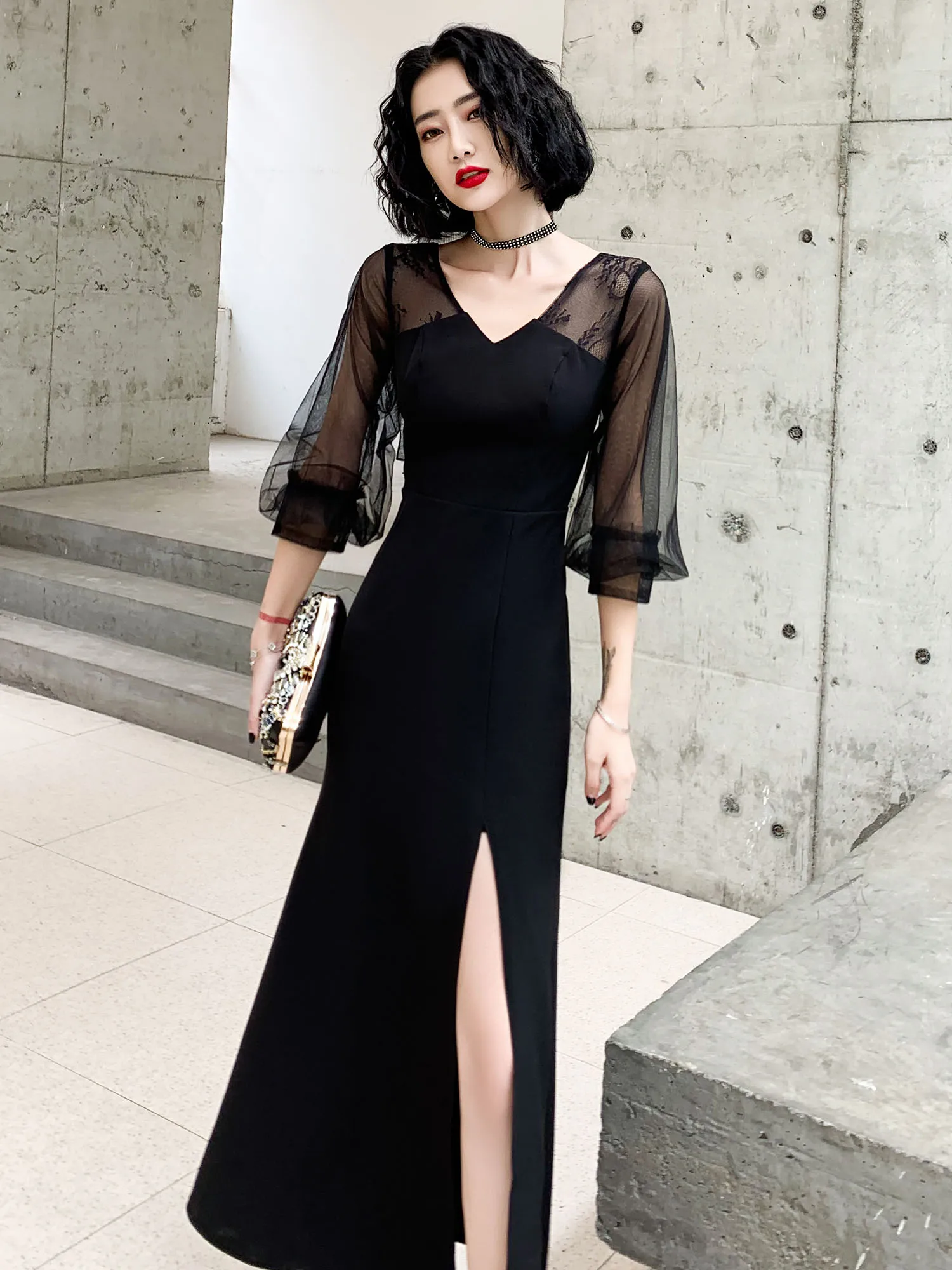 

Ele Bla Long Evening Gown Women's Faionable Ball Dr Luxury mat Queenly Presence Annual Conference Host