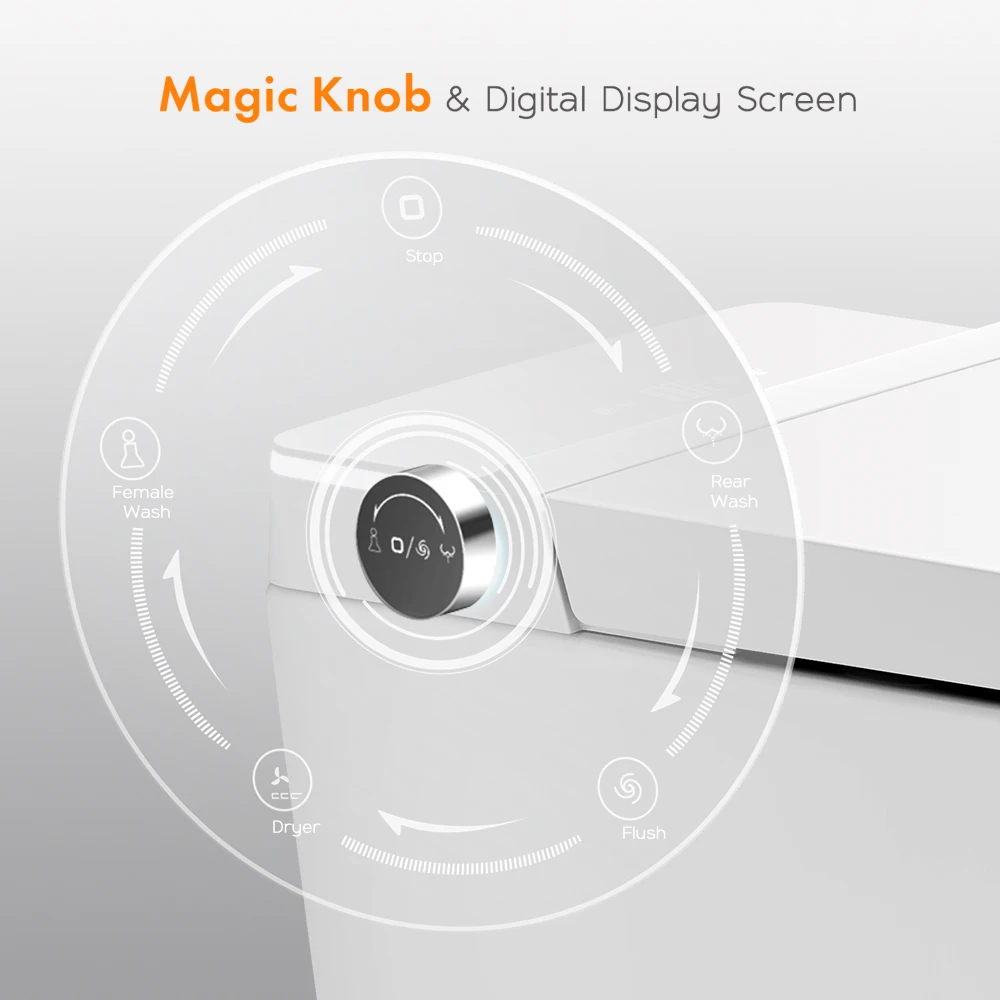 HKZX Toilette intelligente automatica con sedile riscaldato a risparmio energetico di alta qualità con funzione bidet, telecomando