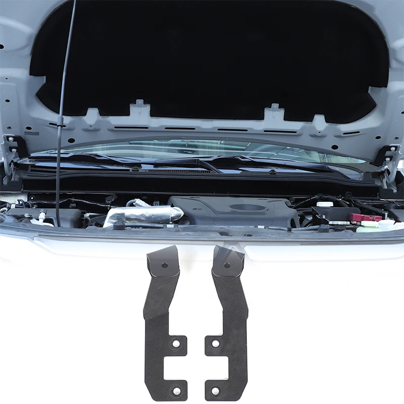 

For Mitsubishi L200 Triton 2019-2023 Car Hood Spotlight Bracket Carbon Steel Black Automotive Hood Modification Accessories