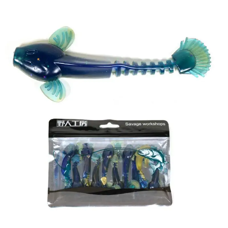 1/10 шт., бионическая приманка, мягкая приманка, плоский хвост, мягкий червь, 6,5 см/9 см, рыбная мягкая рыба, имитация гигантской саламандры, ложная приманка