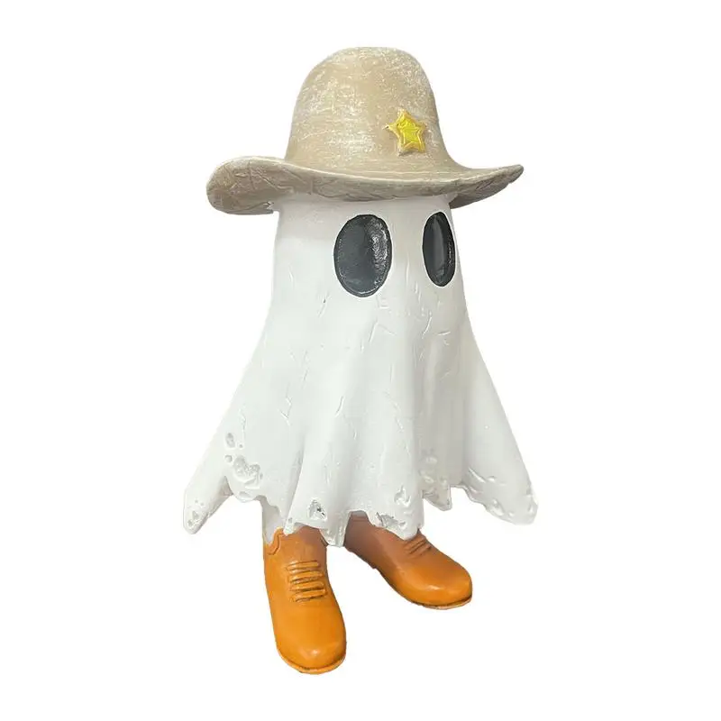 Ghost Statue Small Cowboy Ghost Halloween Decoration Multifunctional Halloween Ghost Statue Table Centerpieces Figurine Tier Tra