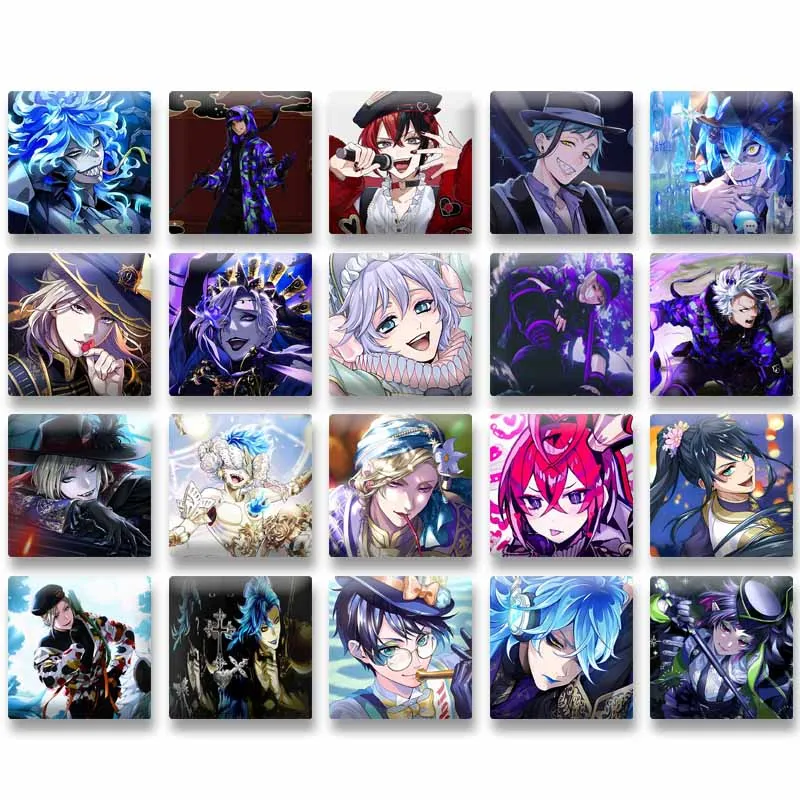 Поп-игра Twisted Wonderland квадратные булавки жестяные застежки значки мультфильм Идия кожух загадка броши на рюкзаке ювелирные изделия подарки