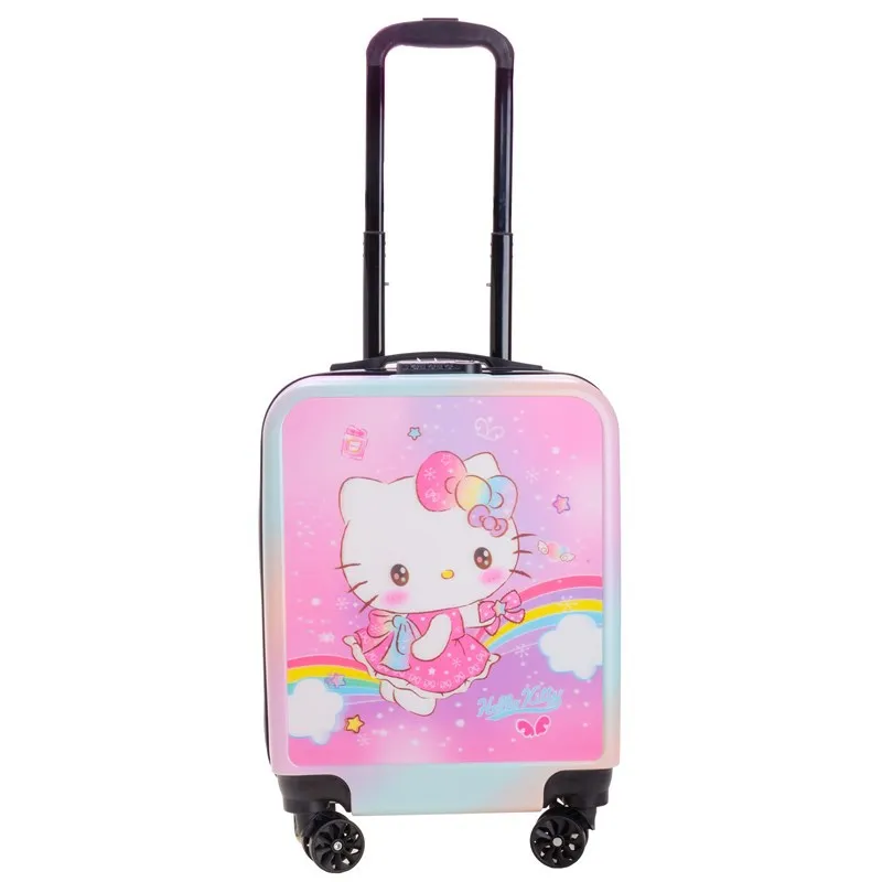 Novo estilo 18 polegadas crianças trole caso grande capacidade bonito sanrios kawaii dos desenhos animados mala moda viagem check-in bagagem