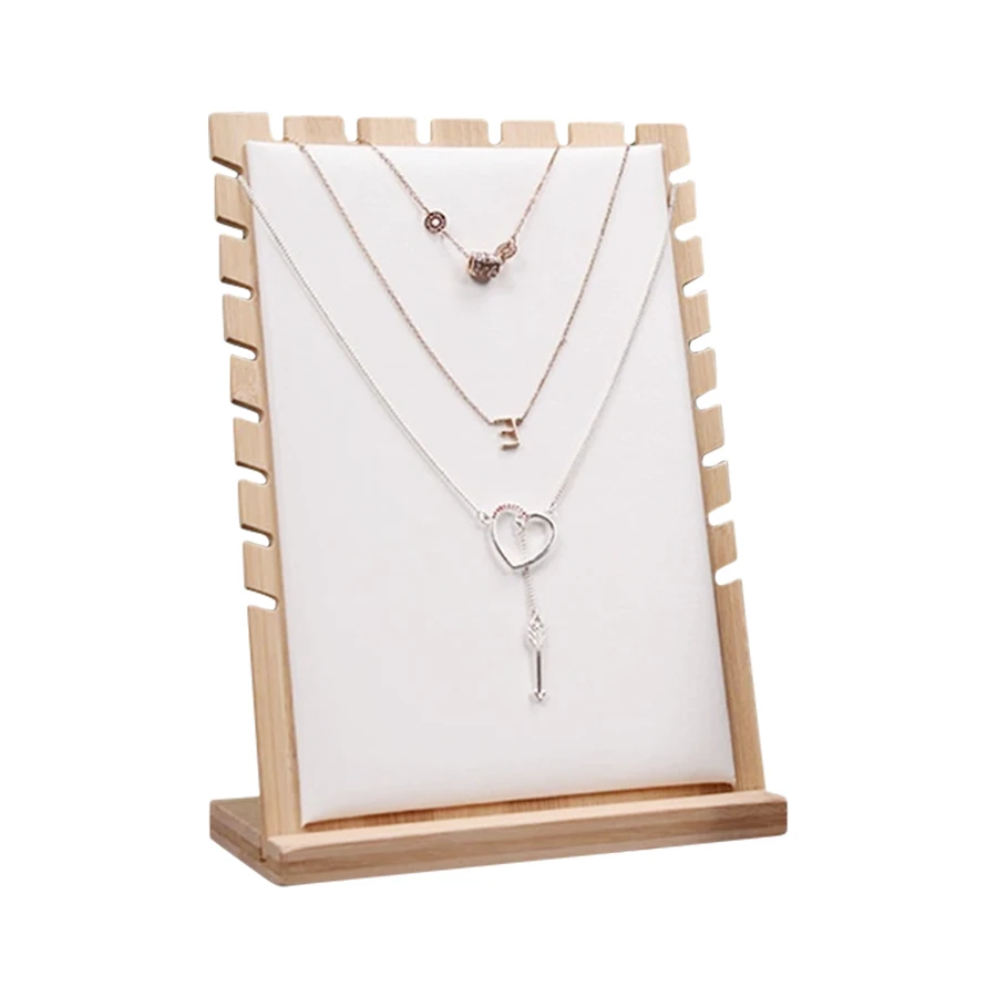 Creative Solid Wooden Necklace Frame for Jewelry Display