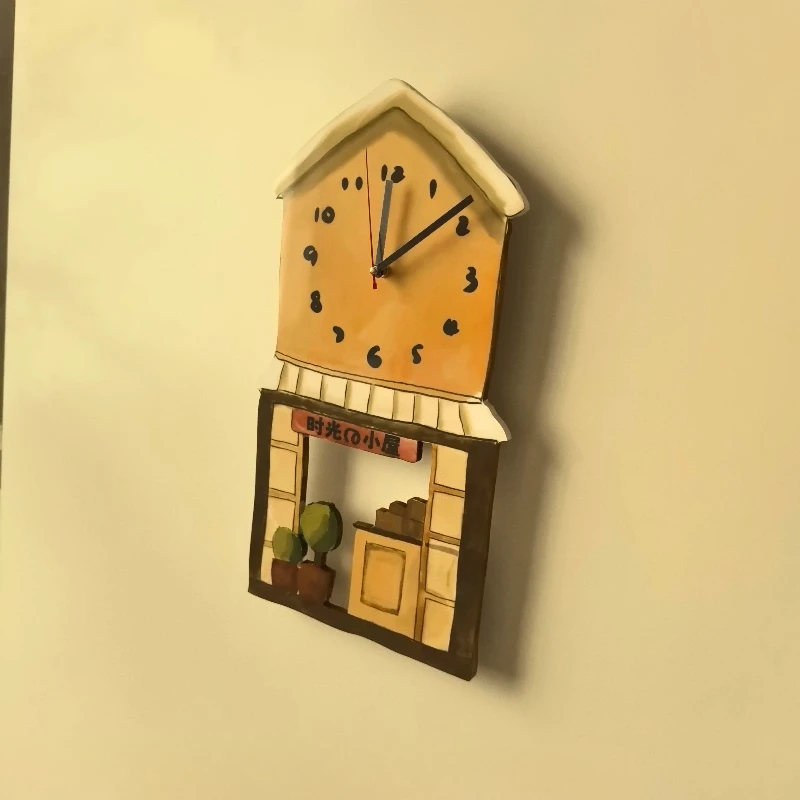 Simple Clocks Merchandise Настенные Часы Living Room Decoration Time Hut Silent Wall Clock Healing Department Literary Artistic