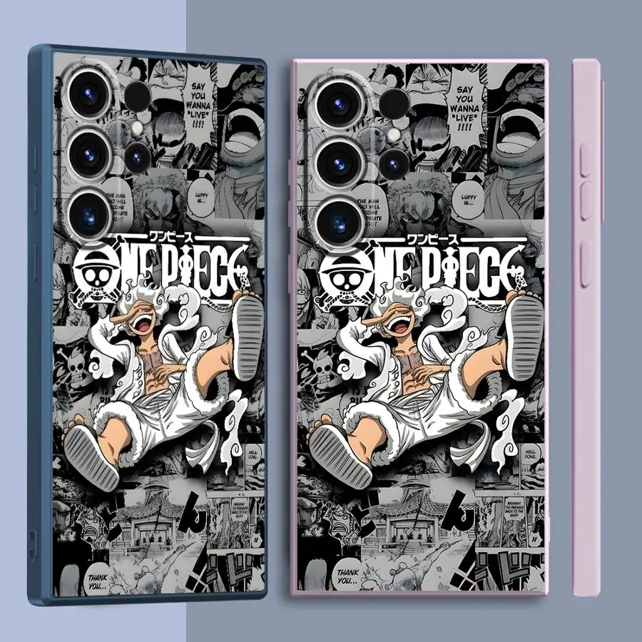 Comic One Piece Handyhülle für Samsung Galaxy S26 S23 S24 Ultra S25 Edge Note 20 10 Ultra S20 FE S21 Plus S22