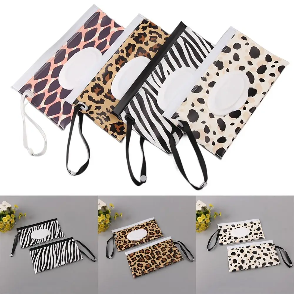 Useful Snap-Strap Portable Carrying Case Flip Cover Baby Product Wipes Holder Case Wet Wipes Bag Cosmetic Pouch Tissue Box