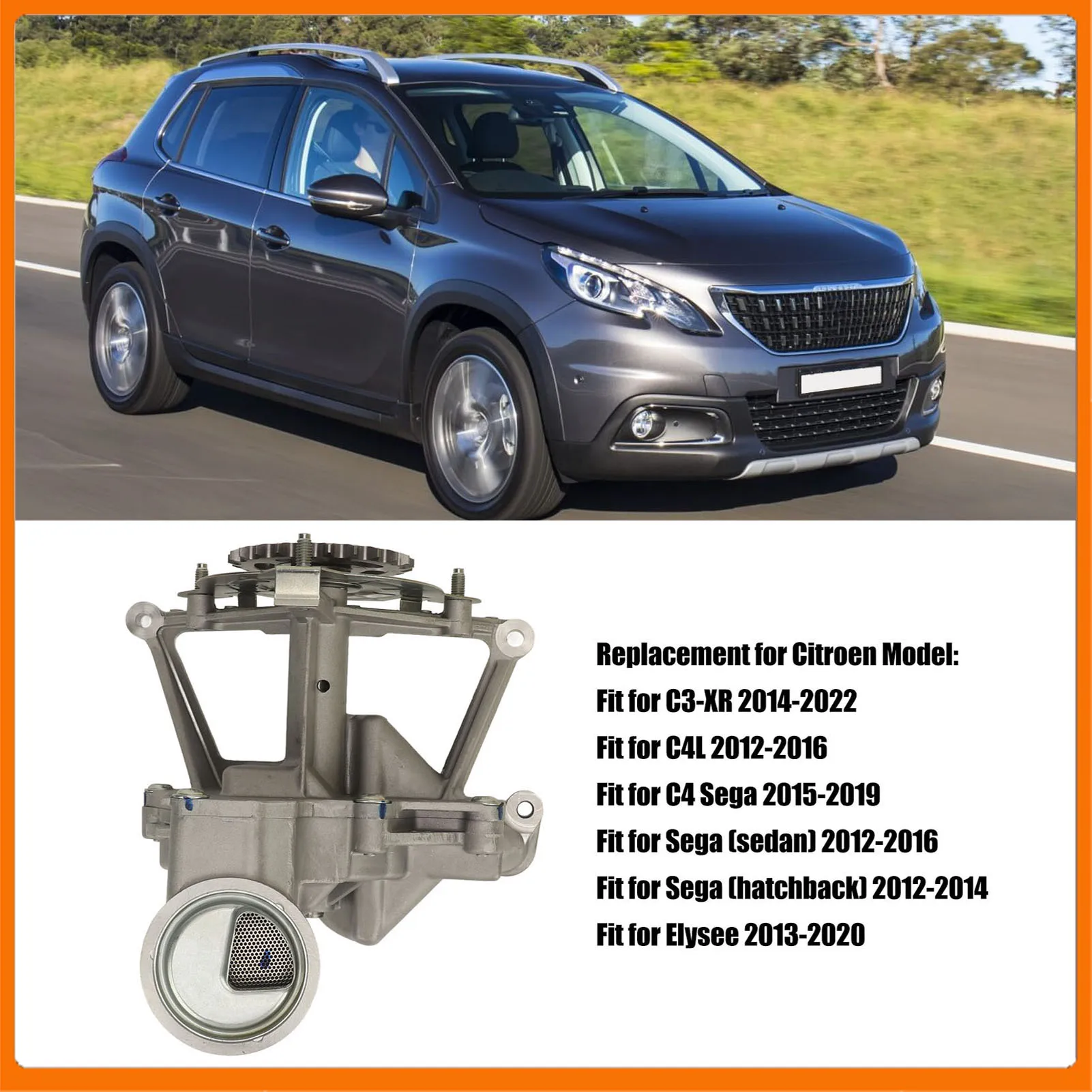 

Automobile Oil Pump Oil Pump Engine Oil Pump 9674199380 Stable Supply Oil Pump Replacement for Peugeot 2008 301 308 408