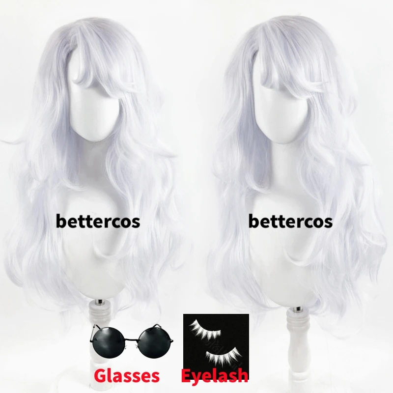 

Female Gojo Satoru Cosplay Wig Silver Purple Wig Cosplay Anime Wigs Heat Resistant Synthetic Wig