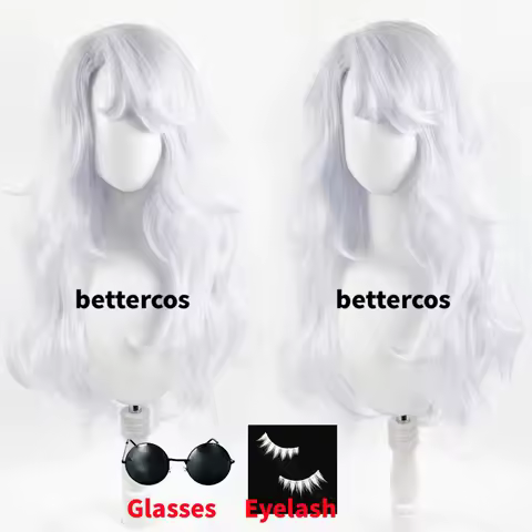 Female Gojo Satoru Cosplay Wig Silver Purple Wig Cosplay Anime Wigs Heat Resistant Synthetic Wig