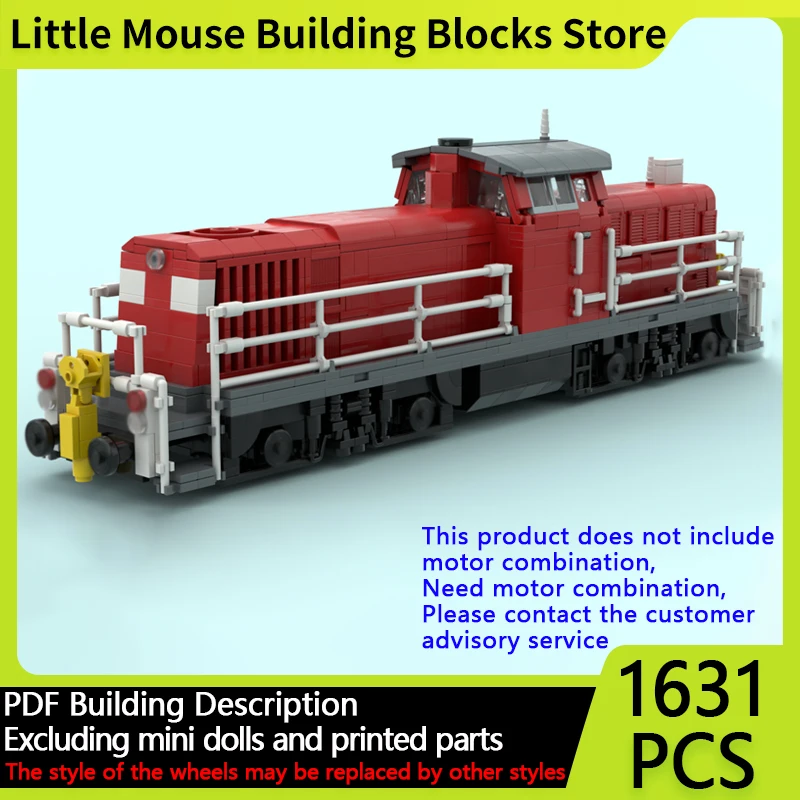 

City Car Model MOC Building Bricks BR294 V90 Diesel Locomotive Modular Technology Gifts Holiday Assemble Children Toys Suit