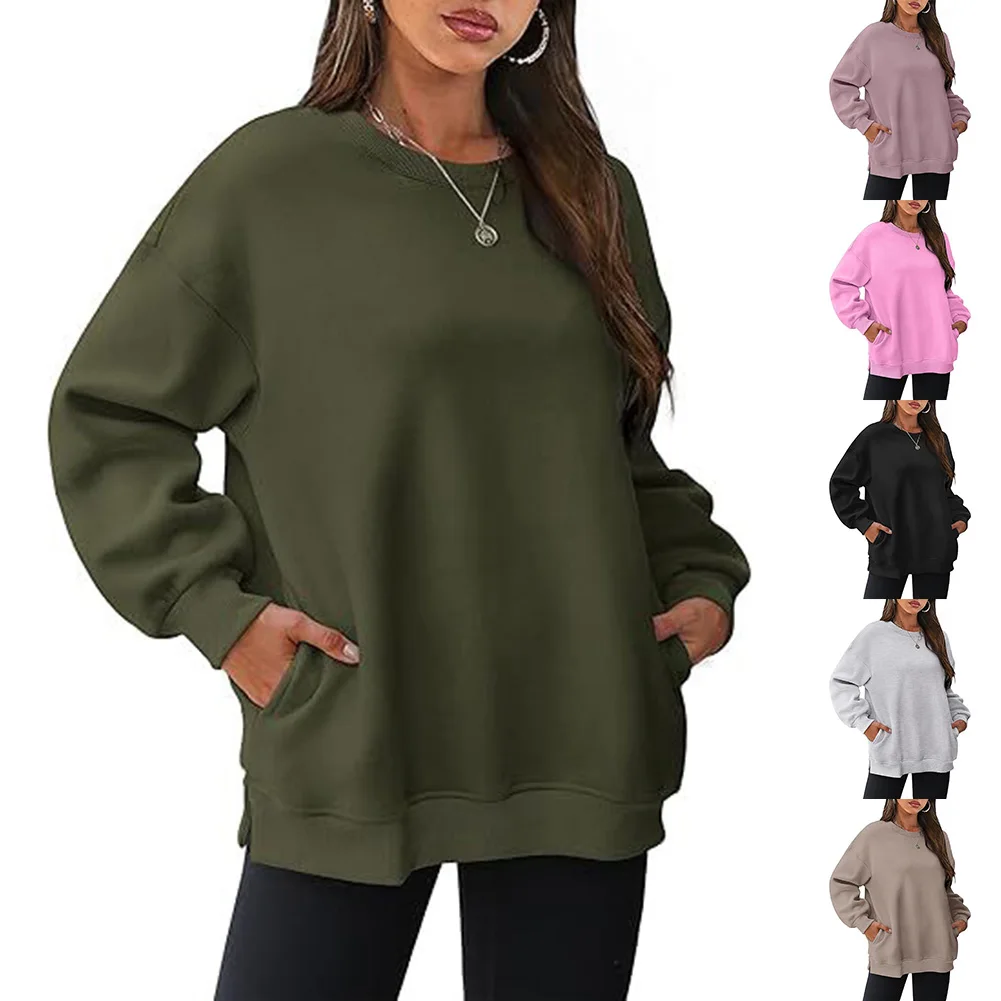 Pull en peluche décontracté à manches longues sortie décontractée armée vert décontracté Streetwear sweat à capuche flambant neuf état ajustement confortable
