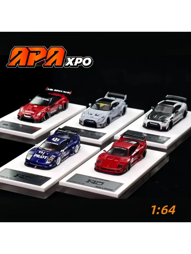 APAxpo 1:64 2025 Foshan Modificatie Tentoonstelling R35 GT-RR LB F40 hars automodel, verzamelornament, echt op voorraad - afbeelding 2