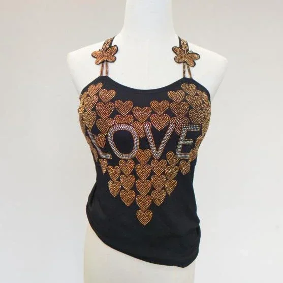 Rhinestones Camis Women Bling Bling Rhinestones Tanks Tops sexy summer tops