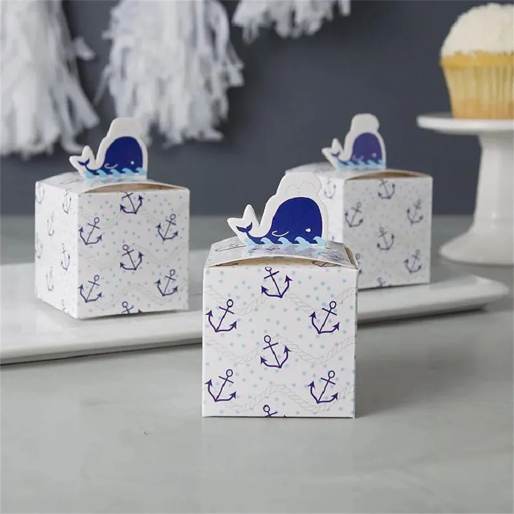 Anchor Sailor Nautical First 1st one year old Birthday party baby shower it is boy girl Gender reveal decoration candy gift box