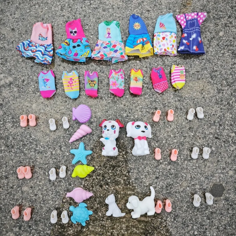 Bestseller Hochwertige 5,5 Zoll Puppenkleider Kinder 14cm Puppenzubehör Weihnachtskleid Mini-Badeanzug Geburtstagsgeschenk – Detail 4