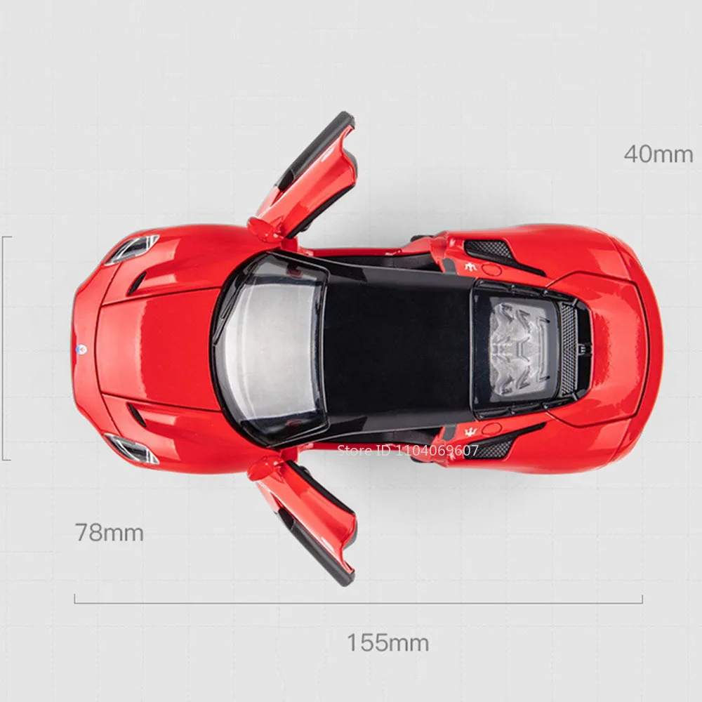 Schaal 1:32 MC20 Automodel Speelgoed Legering Diecast Sportwagens Trek Geluid Licht 4 Deuren Geopend Racing Voertuigen Voor Kinderen Geschenken