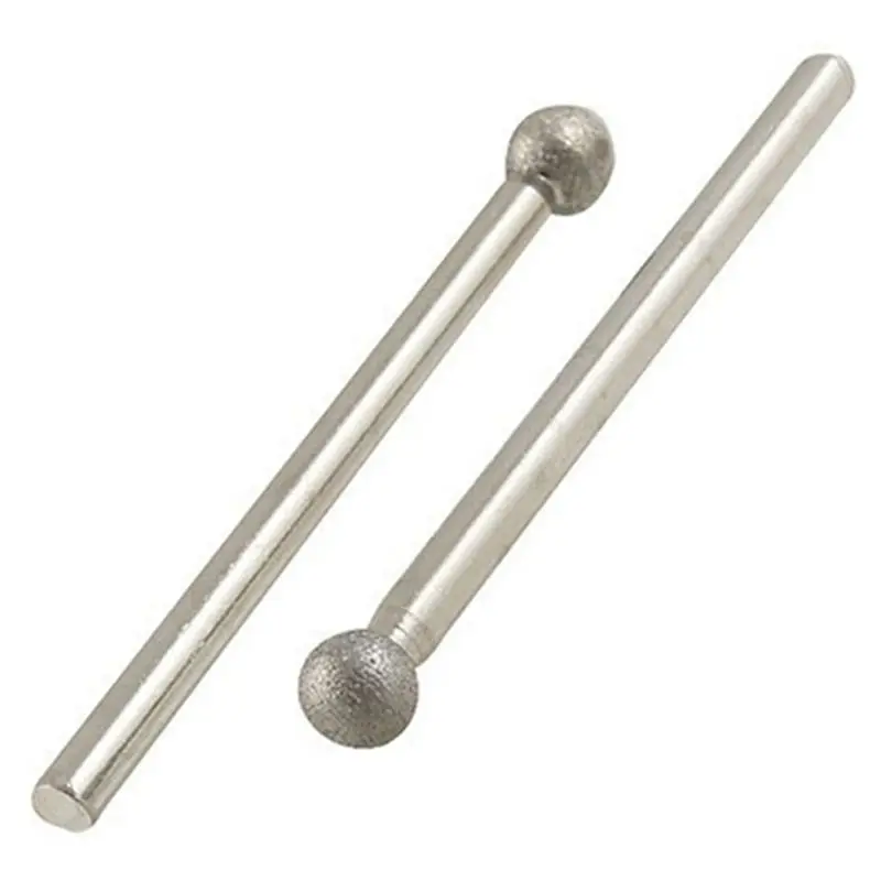 A27F-100 Pcs 5Mm Ball Nose 3Mm Shank Diamond Mounted Point Grinding Bits