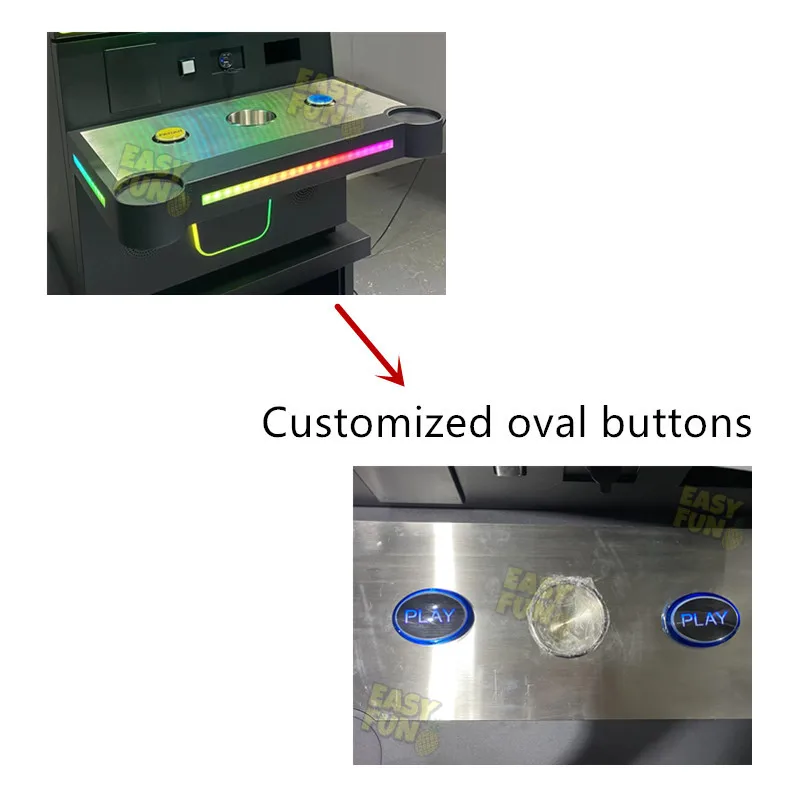 آلة ألعاب المهارات الشهيرة ذات الشاشة المزدوجة وزر بيضاوي كبير للعب الممرات التي تعمل باللعبة Huff N Puff #5