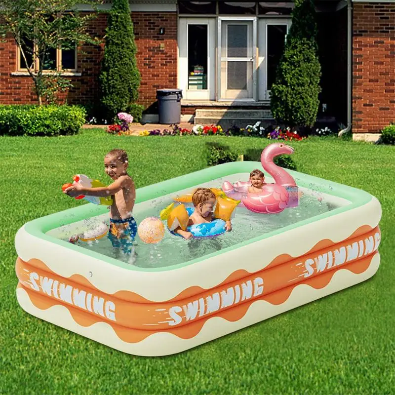 

1.3-3M Large Inflatable Swimming Pool Kids Pools Bathing Tub Summer Outdoor Indoor Bathtub Water Pool Family Pool Party Toys