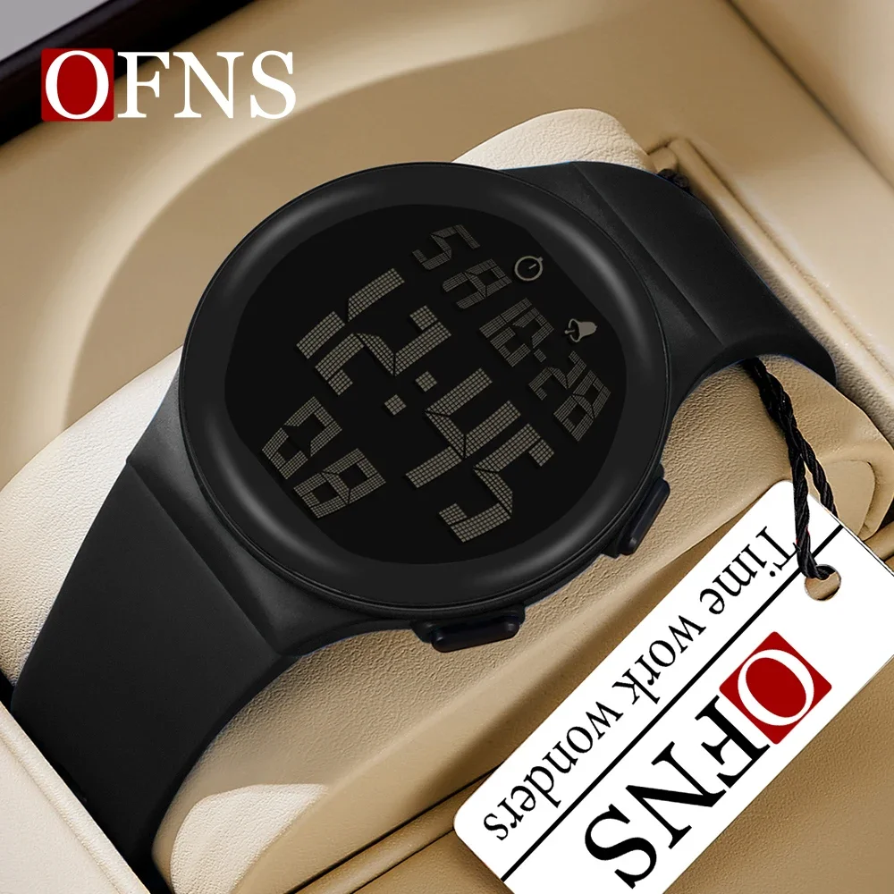 OFNS-reloj deportivo para hombre, cronógrafo Digital LED, resistente al agua, con cuenta atrás, militar, 2151