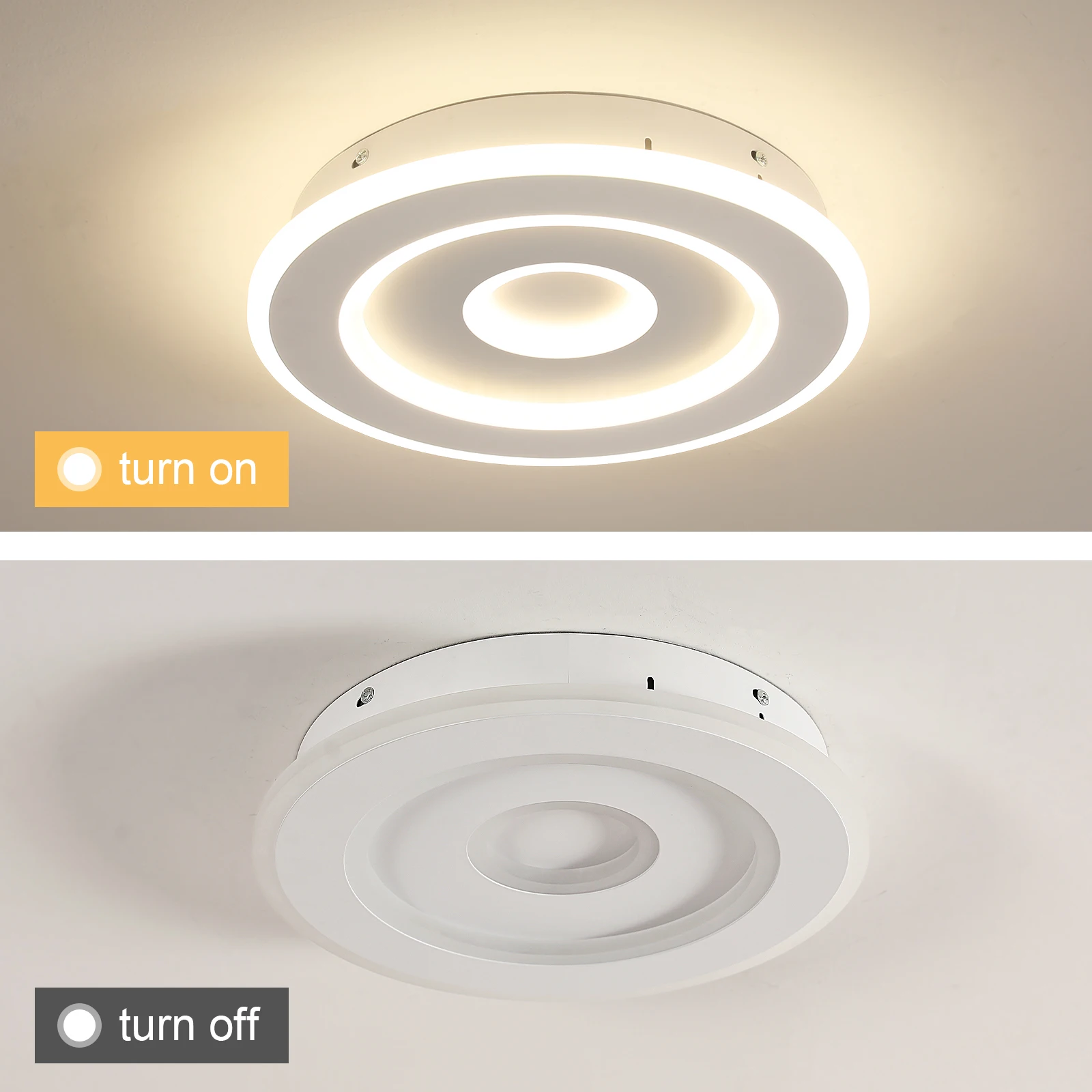 Runde LED-Deckenleuchte, moderne LED-Deckenleuchten 28 W für Flur, Schlafzimmer, Badezimmer, Küche, Wohnzimmer – Detail 15