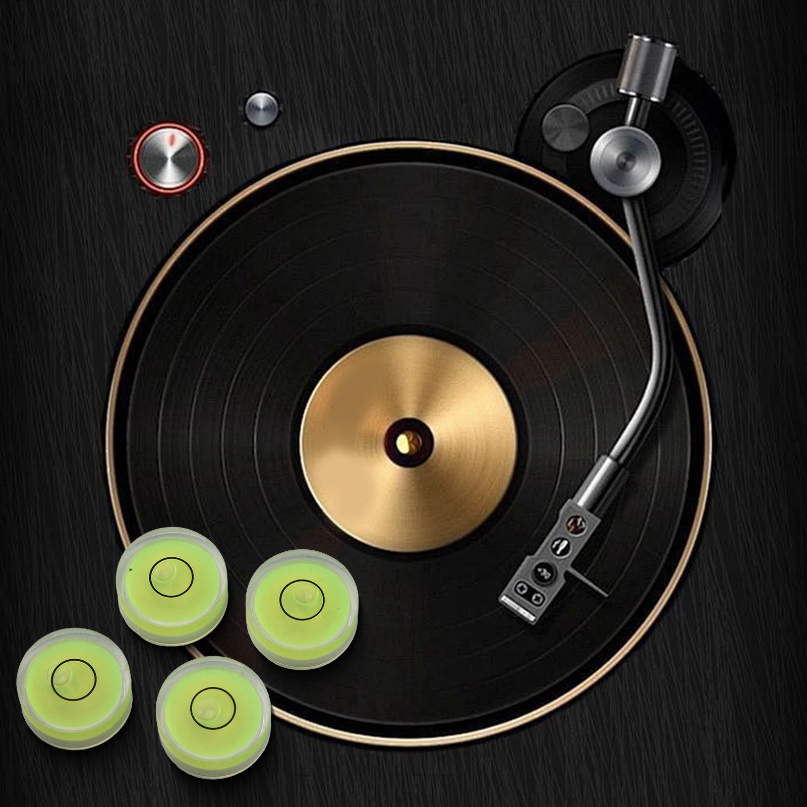 For Spirit Leveler for Turntable Player Transparent Green Bubble Level Accurate Leveling for Tables and Shelves