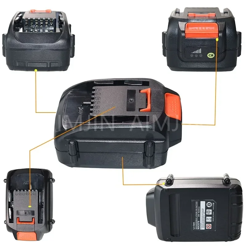 2026 لـ WORX العلامة التجارية الجديدة الأصلية WA3578 - PowerShare 20V 6000mAH بطارية ليثيوم أيون ذات سعة كبيرة #6