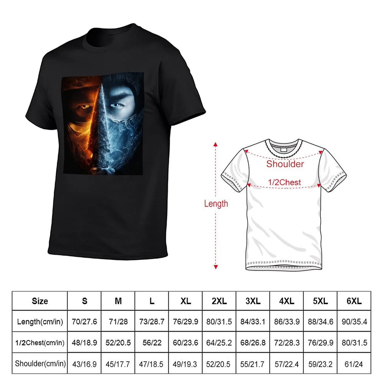 Mortal Kombat Subzero Scorpion for Sal Round Neck T-shirt Sport Top Tee Casual Graphic Novelty Leisure Eur Size