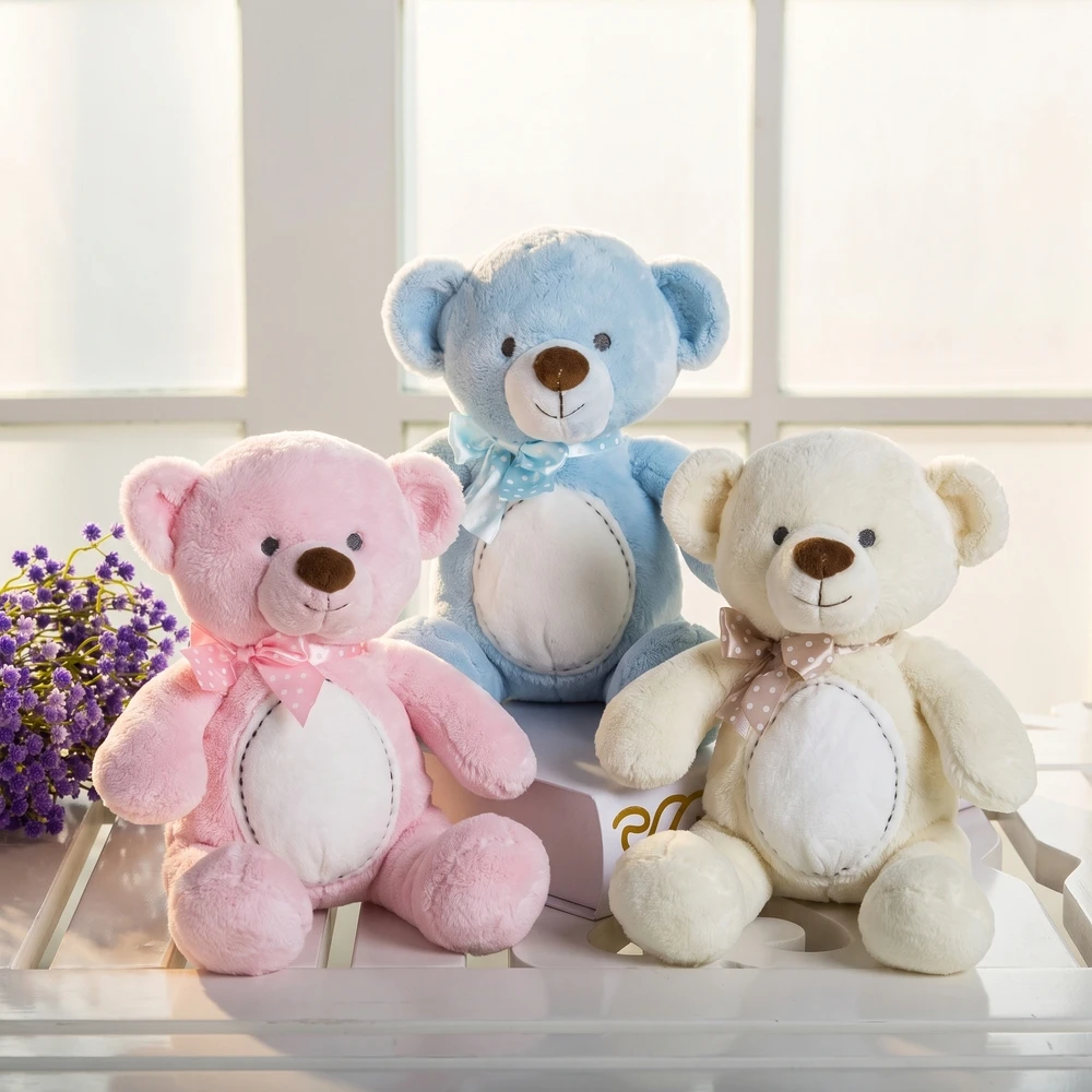Super süßes blaues Bären-Teddy-Plüschtier, 33 cm, hochwertige Kuscheltiere für Mädchen, Jungen, Baby, Weihnachtsgeschenk