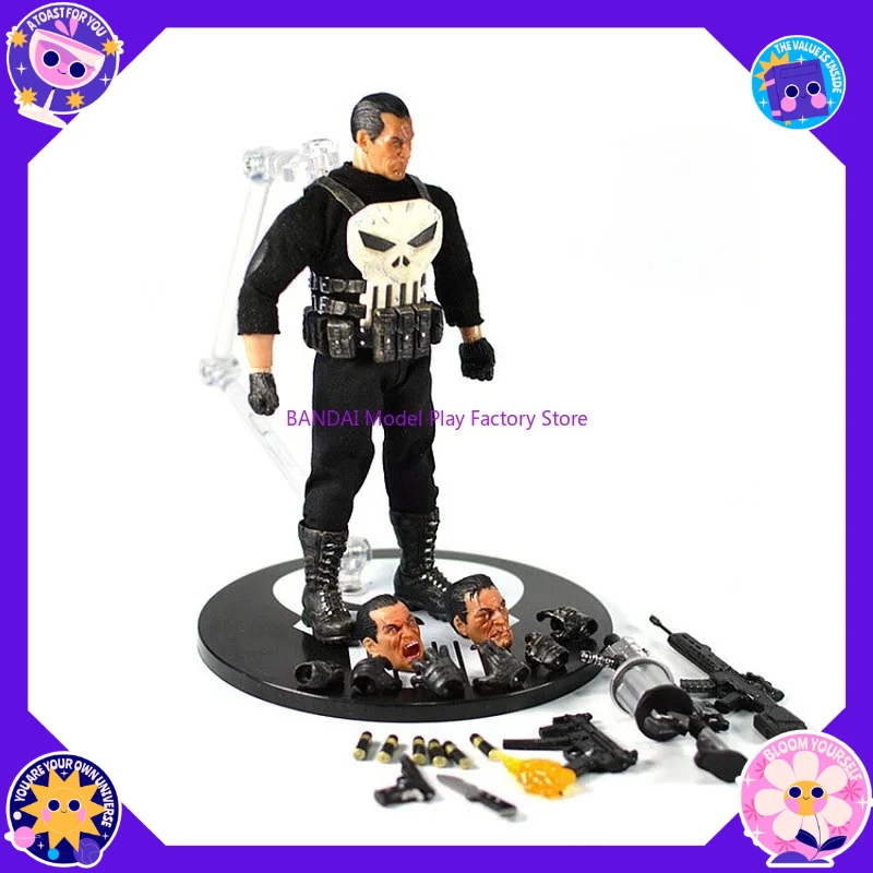 

Marvel 1/12 Mezco Ant Punisher Sdcc Cloth Movable 6-inch Figure Doll Hand-made Model White Penalty Uncle Skull Carving Toys