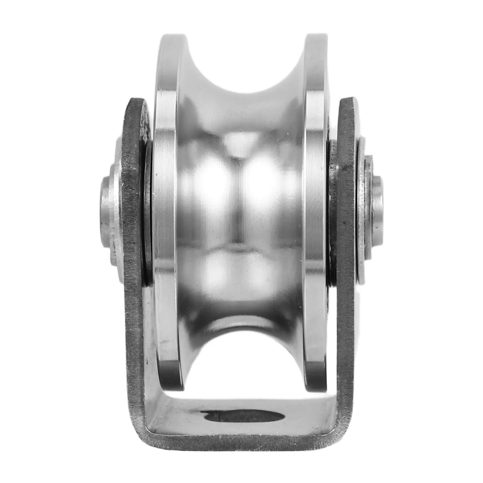 

Pulley Bearing Wheel 304 Stainless Steel Heavy Duty Durable Cable Sliding Type Groove Track Roller Wheel