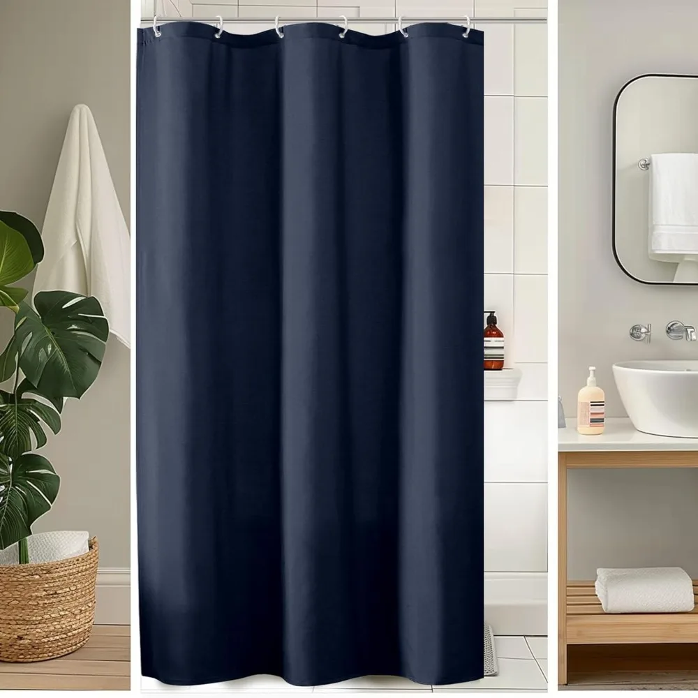 

36 x 72 Inch Stall Fabric Shower Curtain - Soft Small Shower Curtain for Bathroom for Narrow Stall Size, Machine Wash