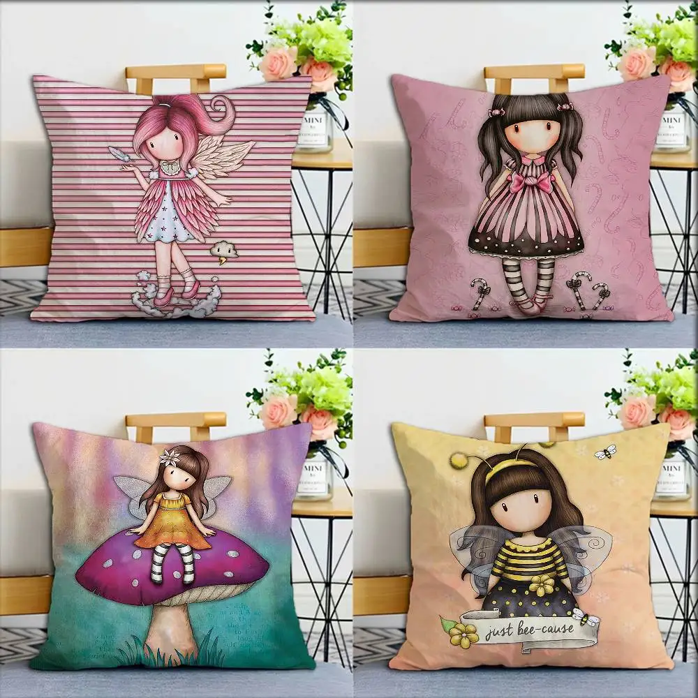 

Lovely S-Santoro G-Gorjuss Series World Various Sizes Square Pillow Case For Car Home Bedchamber Decor