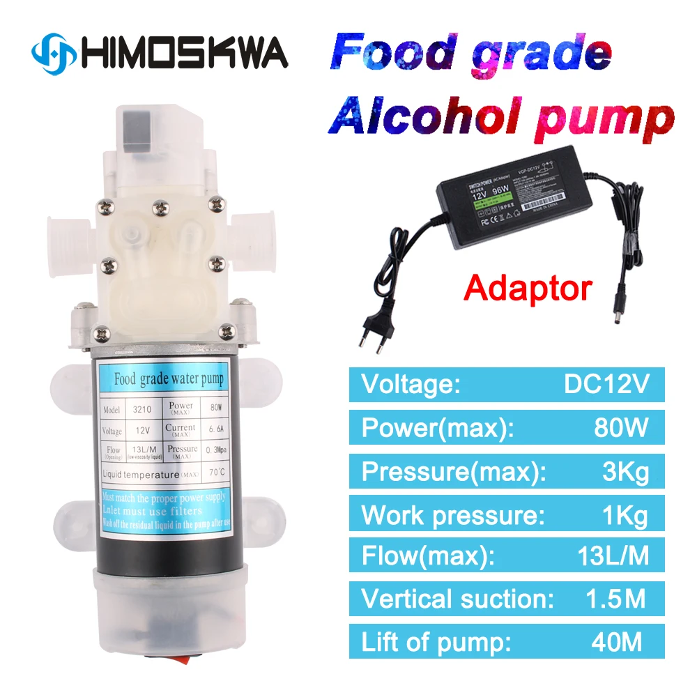 

Household appliance cleaning micro diaphragm pump RV cleaning water pump DC self-priming 12V 80W pressure switch type