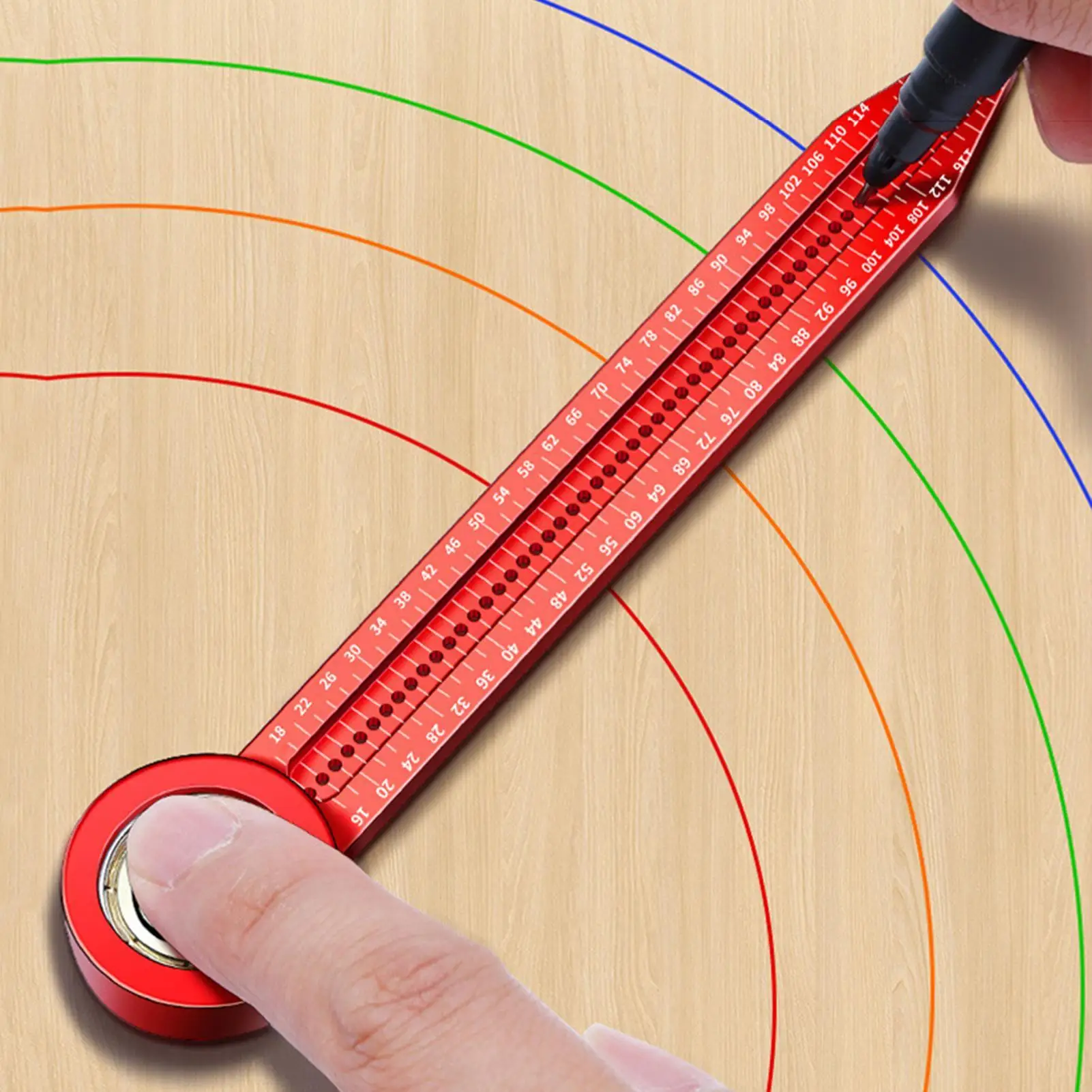 Woodworking Compass Aluminum Alloy Small 360 Degree Marking Ruler Circle Drawing Ruler Marking Tool For Architect Woodworker