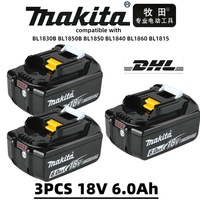 100%  original Makita battery 18V 6.0Ah rechargeable battery, replacing Makita BL1830BL1840BL1850BL1860B, power tools battery