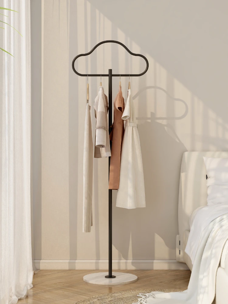 ZL Space-Free Small Clothes Rack Floor Bed Coat Rack Bedroom Entry Door Simple Extremely Narrow Corner