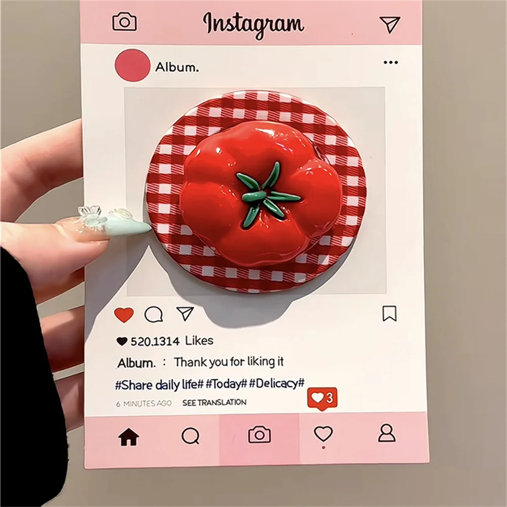 

INS корейские милые 3D решетчатые помидоры для Magsafe Griptok держатель телефон подставка для кольца на палец поддержка для iPhone девушка кронштейн