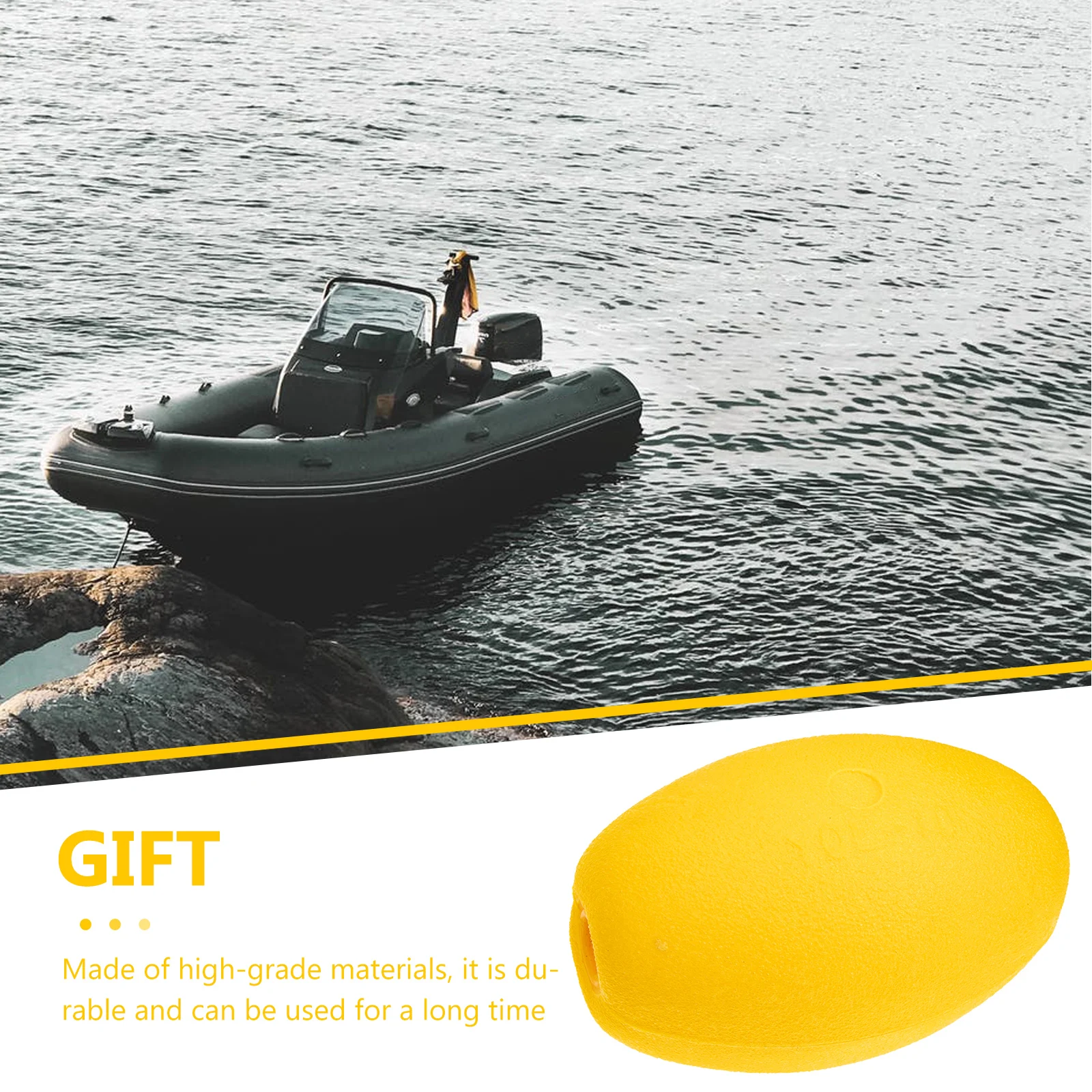 

EVA Float Floating Ball For Fishing Durable Fishing Buoy Yellow Inflatable Marker Balls Portable Kayak Anchor Boat Accessories