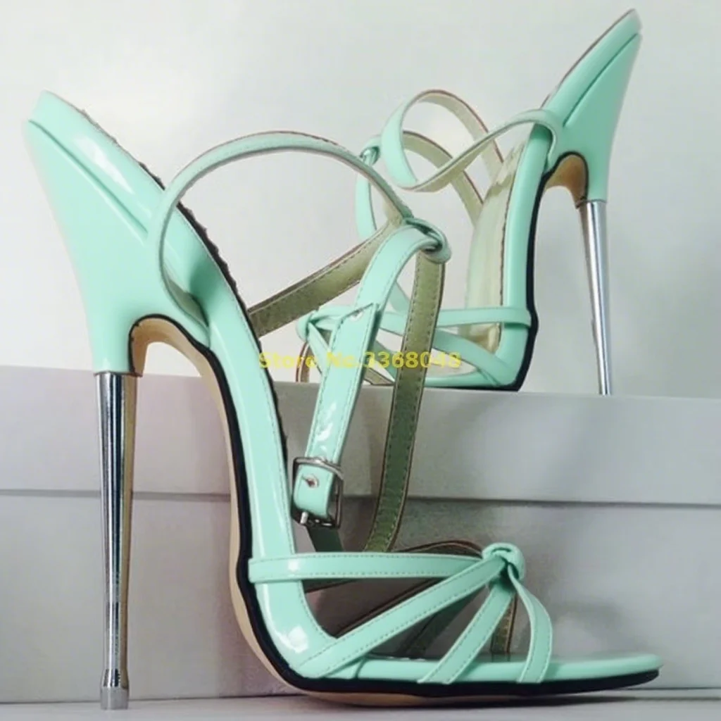 

Леопардовые босоножки на очень высоком каблуке с ремешками на металлическом каблуке, летняя женская обувь для подиума, модная обувь на высоком каблуке-шпильке с круглым носком