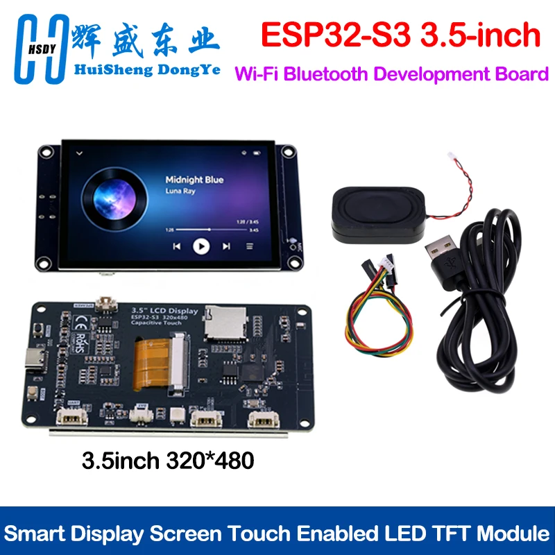 ESP32-S3 Wi-Fi Bluetooth Development Board Supports XiaoZhi AI 3.5inch 320*480 Smart Display Screen Touch Enabled LED TFT Module