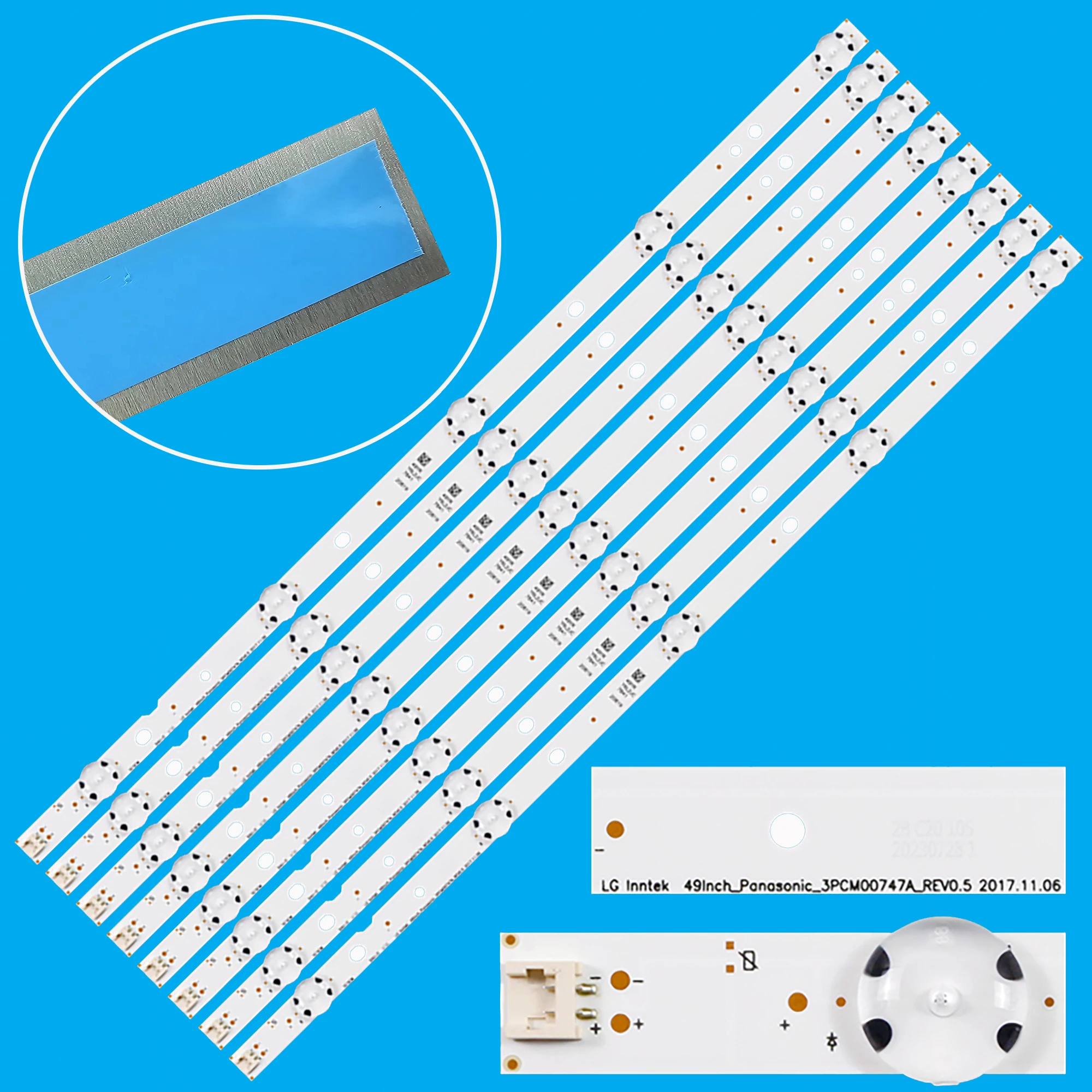 LED backlight strip for TZLP151KHAB6 TZLP151KHAB1 TC-49FX650E TC-49ES600C Innotek 49inch_Panasonic_3PCM00747A_REV0.5