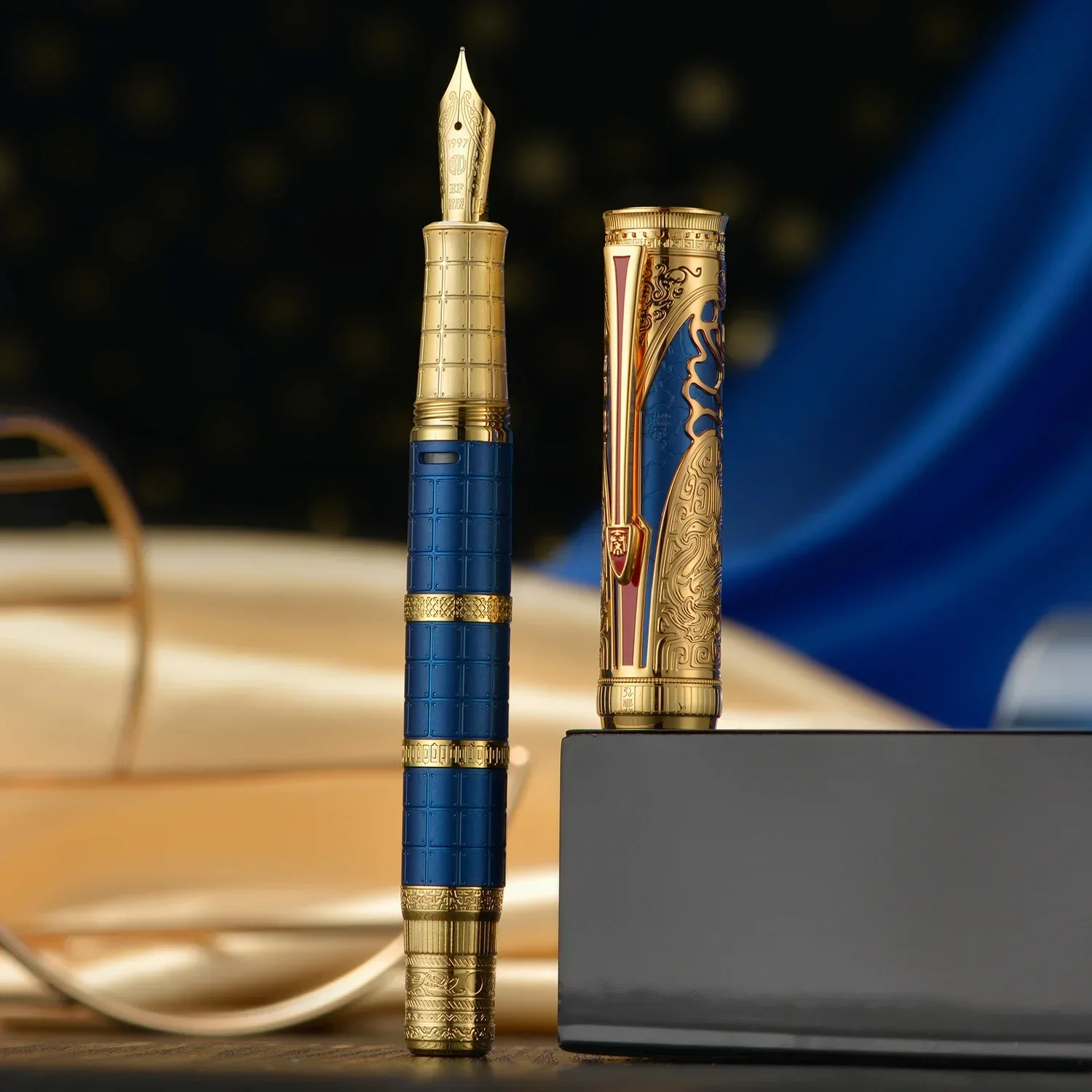 

Hongdian D5 Qin Piston Fountain Pen Dynasty Series New Colour Extra Fine/ Fine Nib Exquisite Retro Writing Engraved Gifts