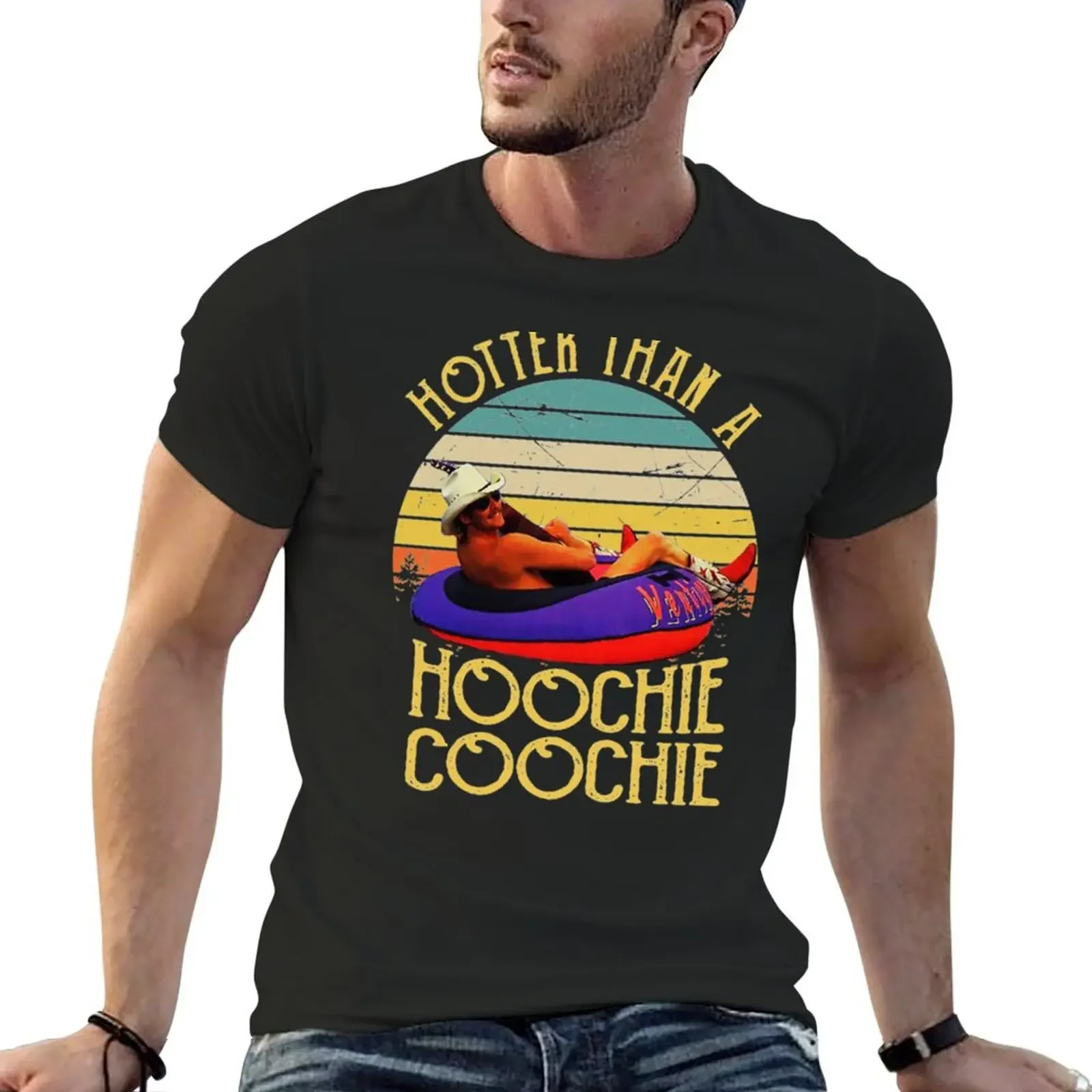 Hotter Than A Hoochie Coochie Alan Vintage Retro T-Shirt blanks kawaii clothes quick drying workout shirts for men