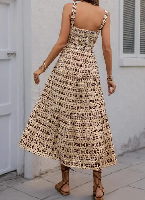 

Dress Women's Fashion 2025 Spring/summer Latest Hot Selling Style Elegant Casual Simple New Style Pulling Skirt A Strap Dress