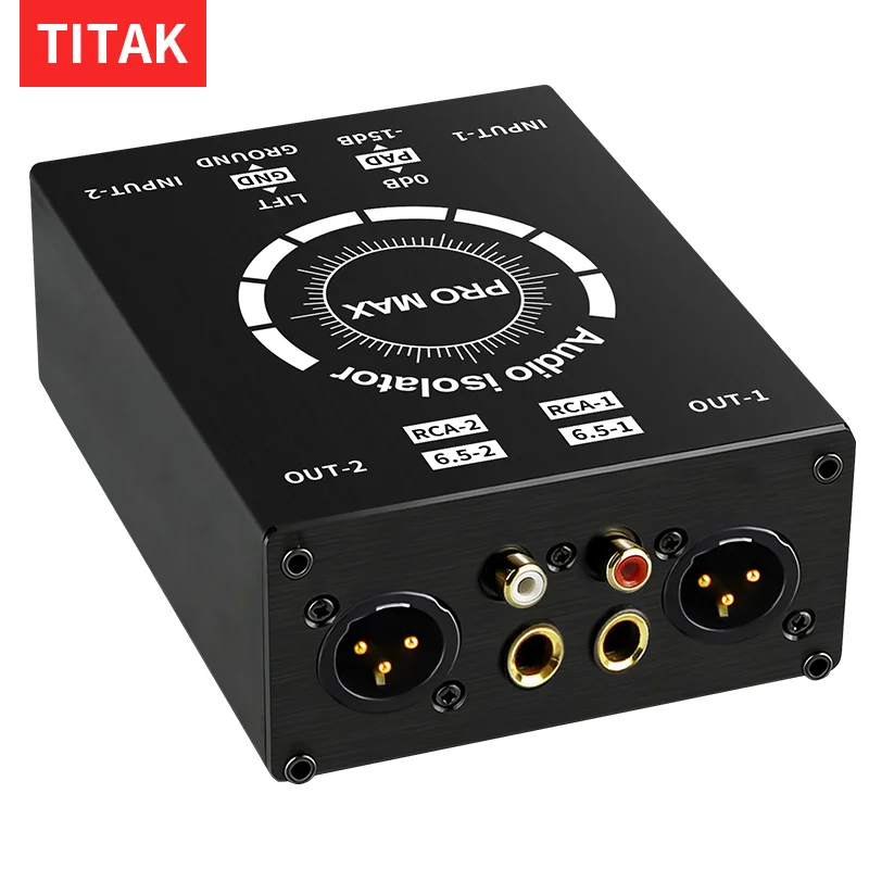 2-Kanal XLR/TS/TRS Passiver Kreisel-Filter für RCA-Audio-Geräte, Erdungsschleifen-Isolator, Rauschfilter für Verschiedene Audioanwendungen