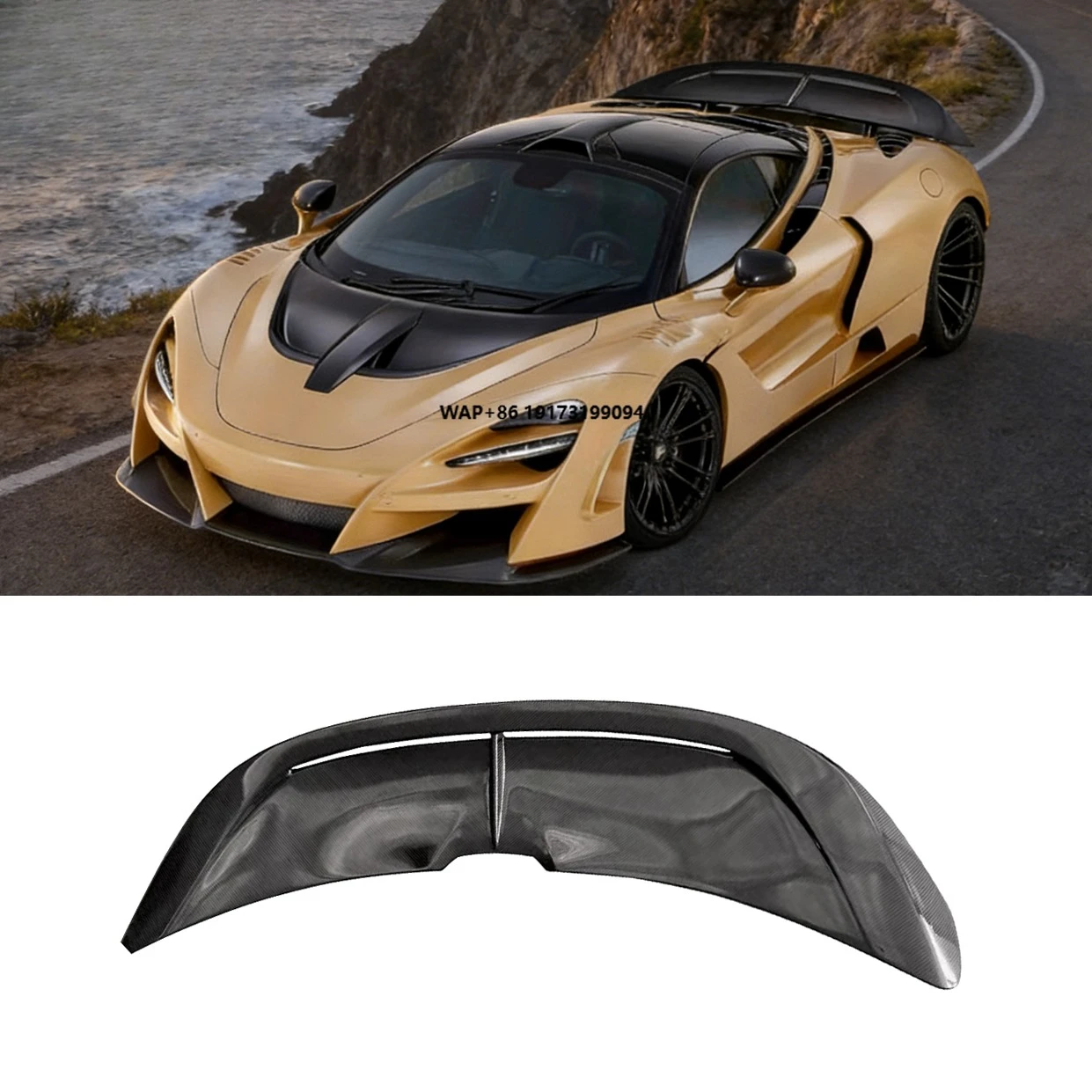 

Carbon Fiber Rear Spoiler for McLaren 720S Rear Wing Car Bumper Exterior Accessory